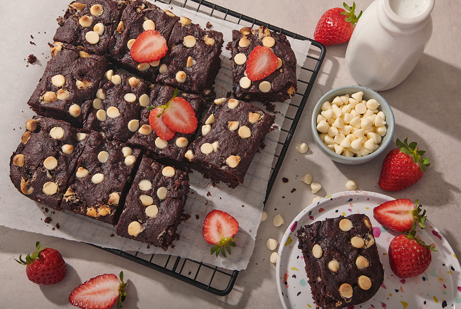 Brownies à la compote de fraise