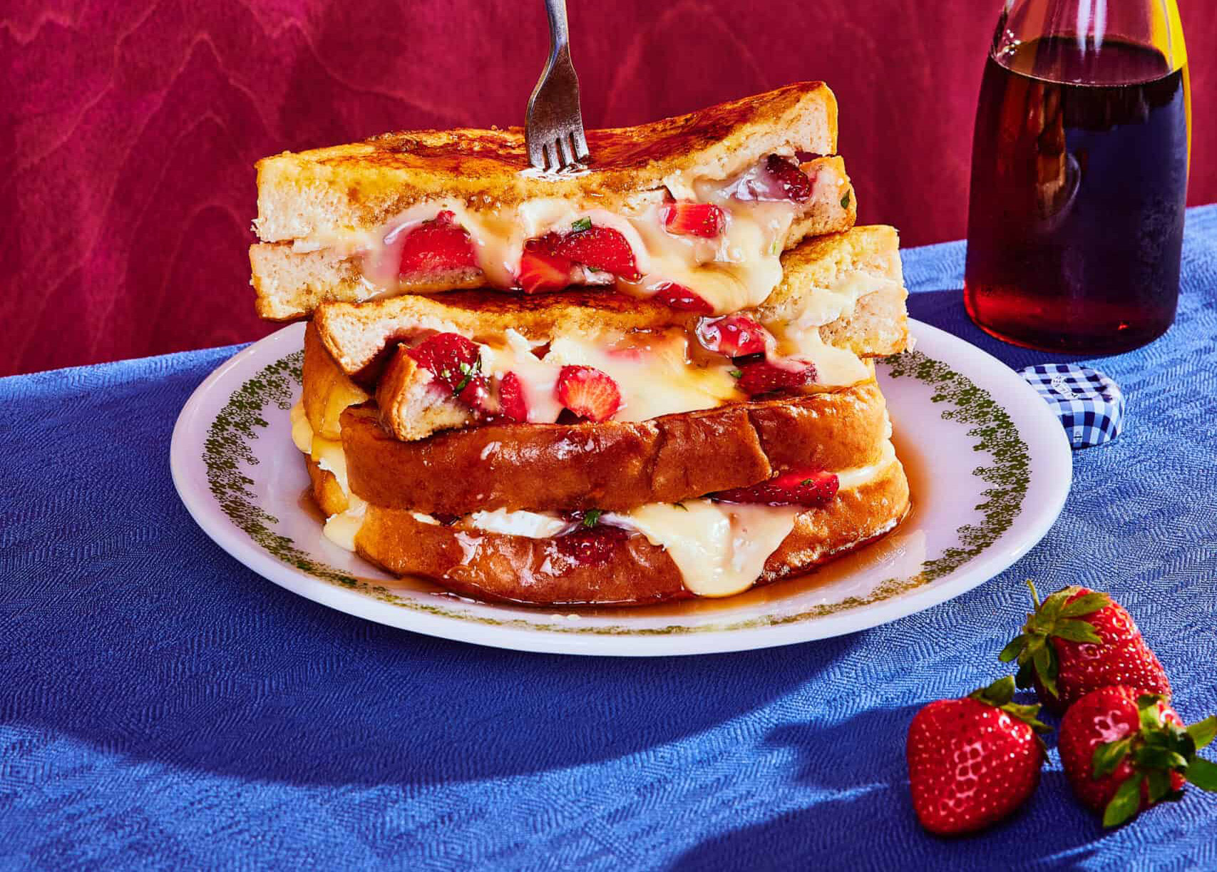 Grilled cheese aux fraises