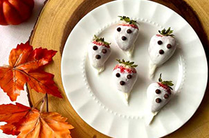 Fantômes de fraises pour l’Halloween