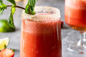 Mocktail fraises, érable et gingembre