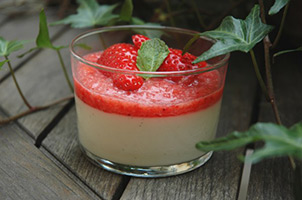 Panacotta à la fraise