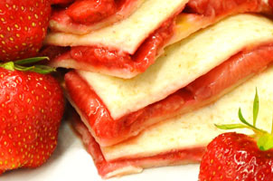 Quesadillas aux fraises
