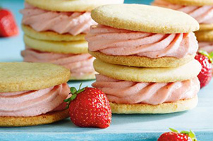 Sandwichs glacés à la fraise