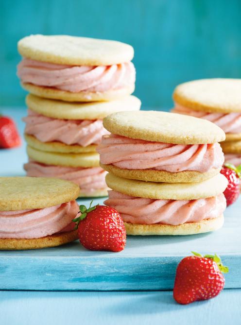 Sandwichs glacés à la fraise